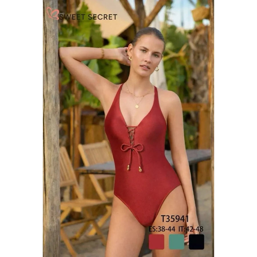 Costume Intero Donna con Spalline e Schiena Scoperta